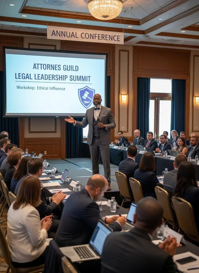 Carl Shawn Watkins delivering a Legal Leadership Summit address